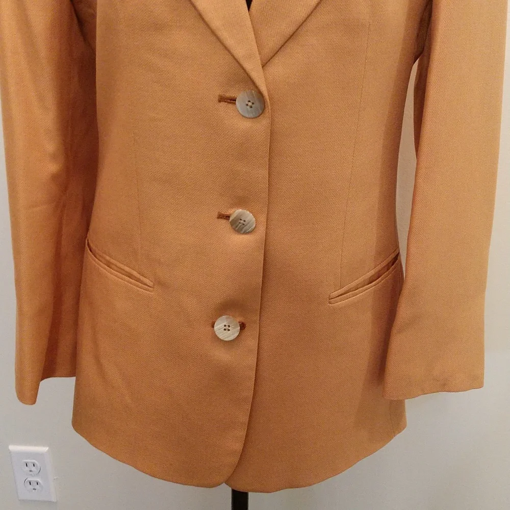Women's Mark Shale Blazer and Pant Set Size 8‎ Gold and Plaid